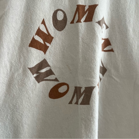 Madewell Cream Women Graphic Crewneck Muscle Tee Size Medium M - Picture 5 of 8